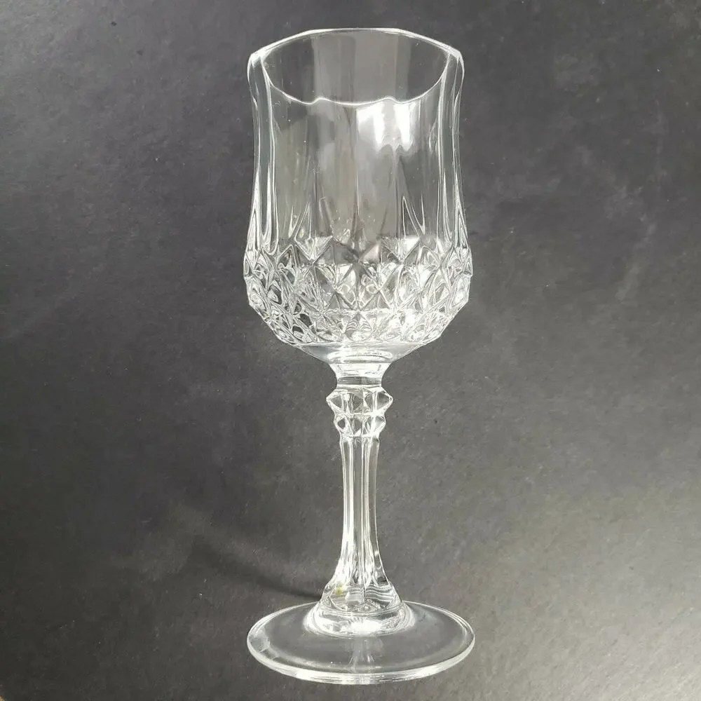 4 Cristal D'Arques Longchamp Lead Crystal Wine Glasses 6.5